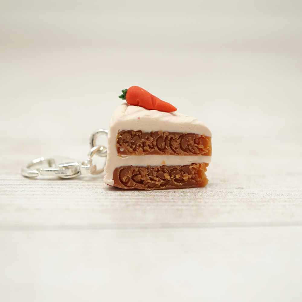Handmade Polymer Clay Stitch Marker / Progress Keeper - Carrot Cake | Market Town Yarns