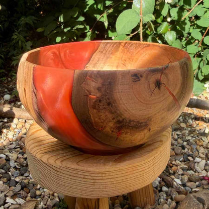 Eucalyptus Wood & Resin Handmade Yarn Bowl | Market Tow Yarns