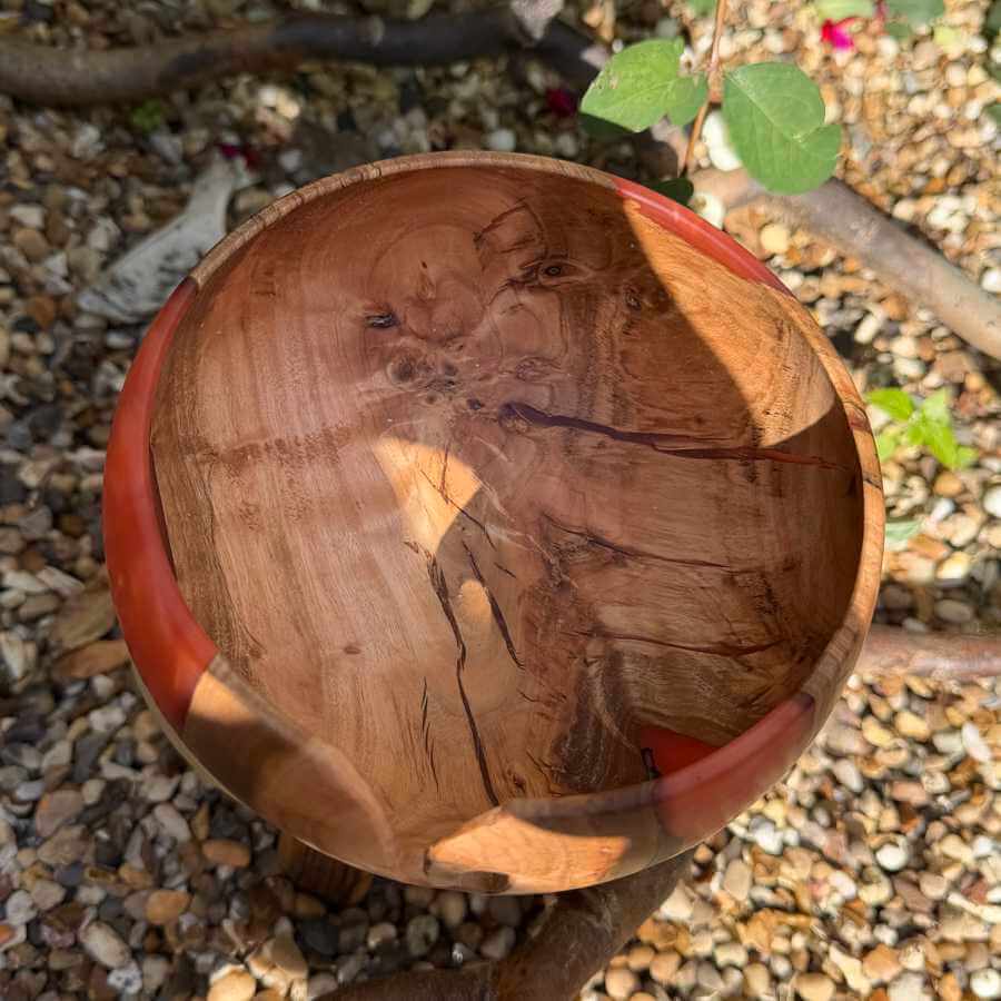Eucalyptus Wood & Resin Handmade Yarn Bowl | Market Tow Yarns
