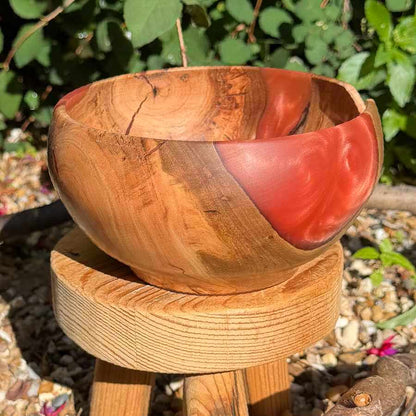 Eucalyptus Wood & Resin Handmade Yarn Bowl | Market Tow Yarns