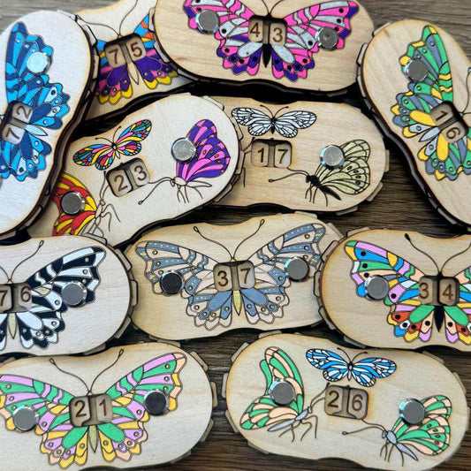 Market Town Yarns - Row Counter - Hand Painted Butterfly | Market Town Yarns