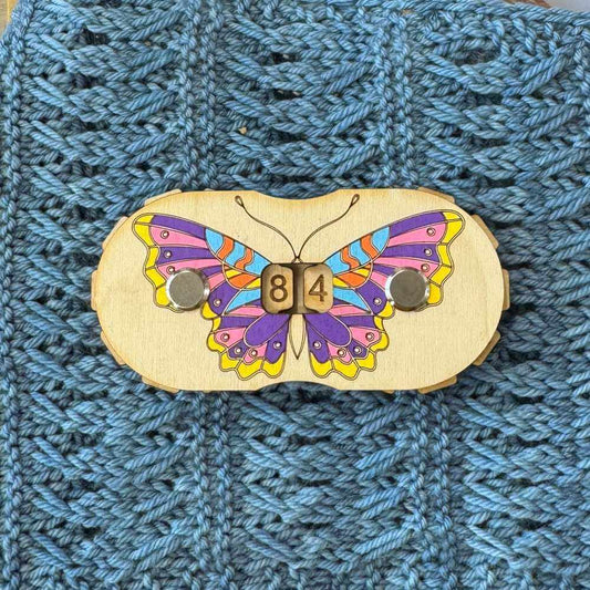 Market Town Yarns - Row Counter - Hand Painted Butterfly | Market Town Yarns