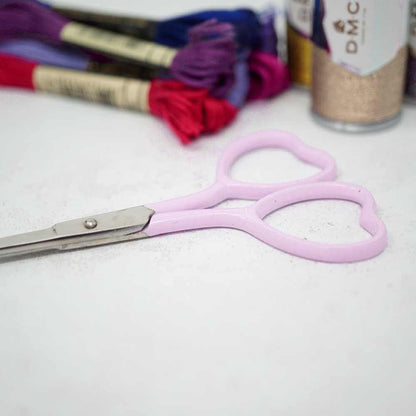 Market Town Yarns - Heart Embroidery Scissors shown in lilac | Market Town Yarns