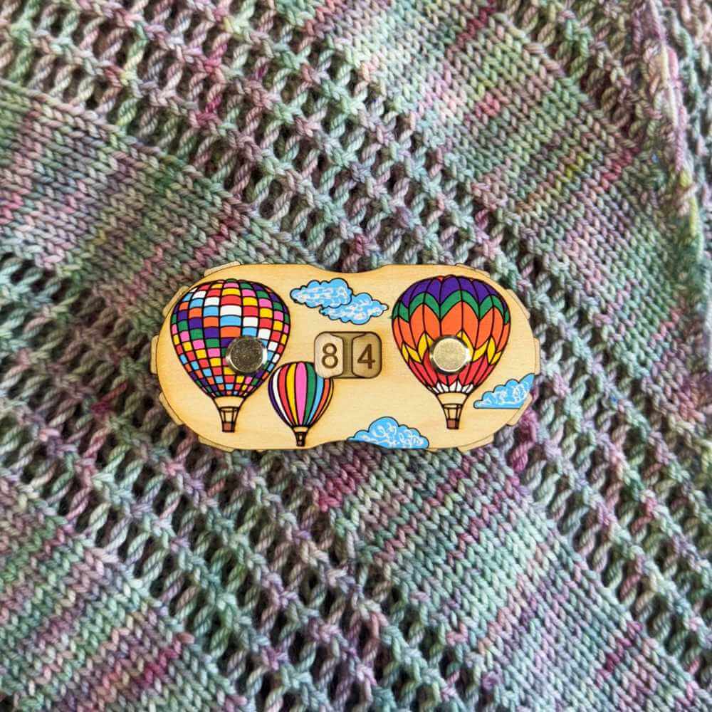 Market Town Yarns - Row Counter - Hand Painted Hot Air Balloons | Market Town Yarns