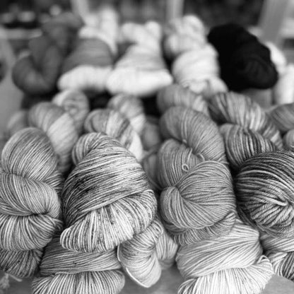 hand dyed mystery yarn skein 25g to 100g unique colourway UK Market Town Yarns lucky dip
