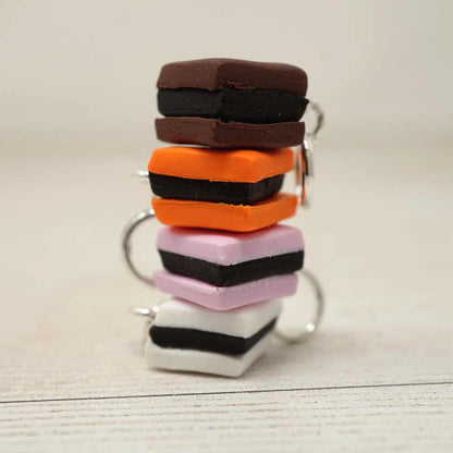 Handmade Polymer Clay Stitch Marker / Progress Keeper - Pink Liquorice Allsort | Market Town Yarns
