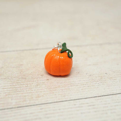 Handmade Polymer Clay Stitch Marker / Progress Keeper - Pumpkin | Market Town Yarns
