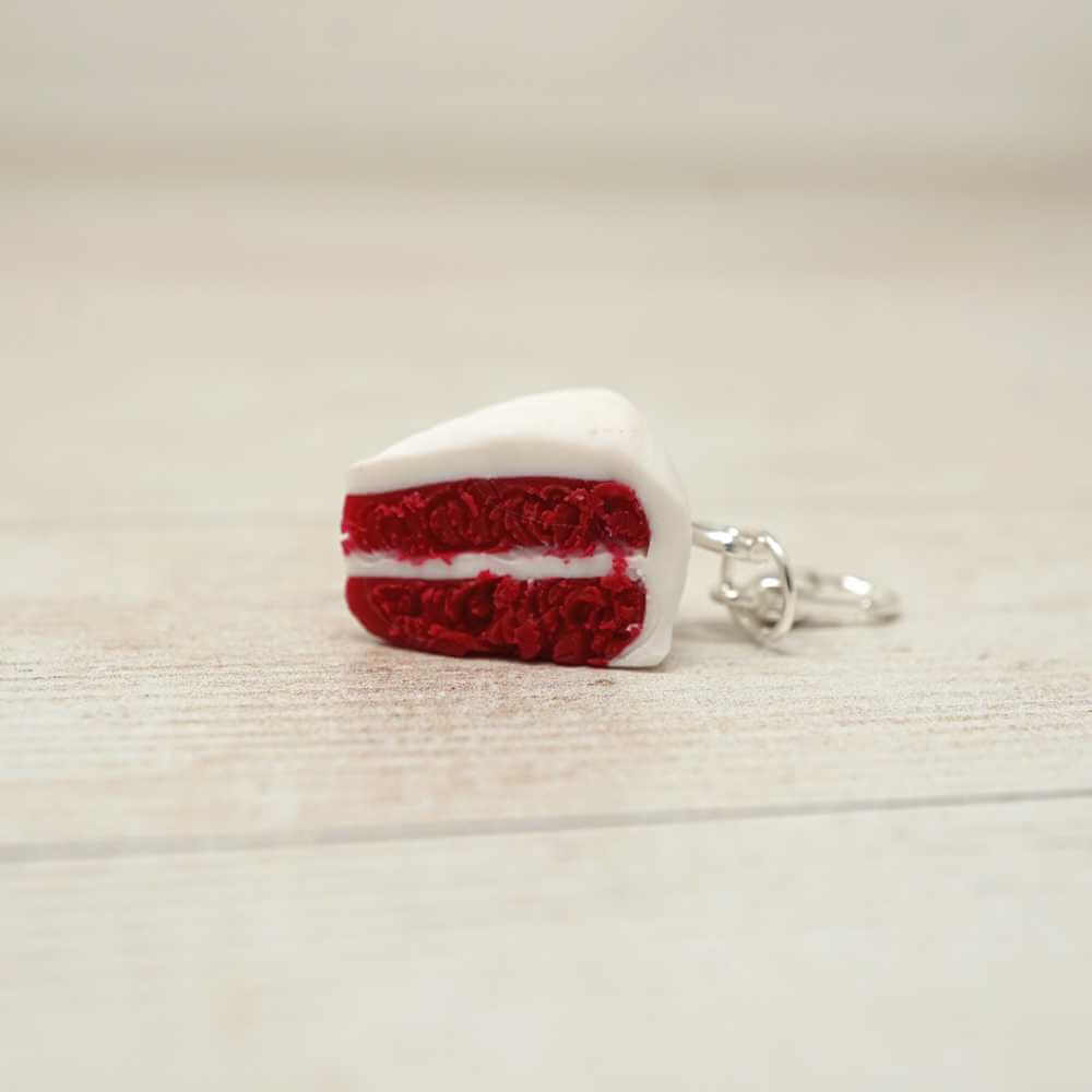 Handmade Polymer Clay Stitch Marker / Progress Keeper - Red Velvet Cake | Market Town Yarns