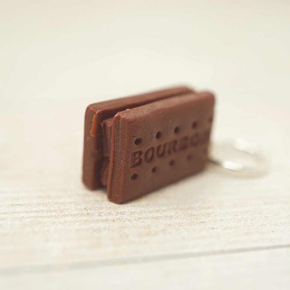 Handmade Polymer Clay Stitch Marker / Progress Keeper - Bourbon Biscuit | Market Town Yarns