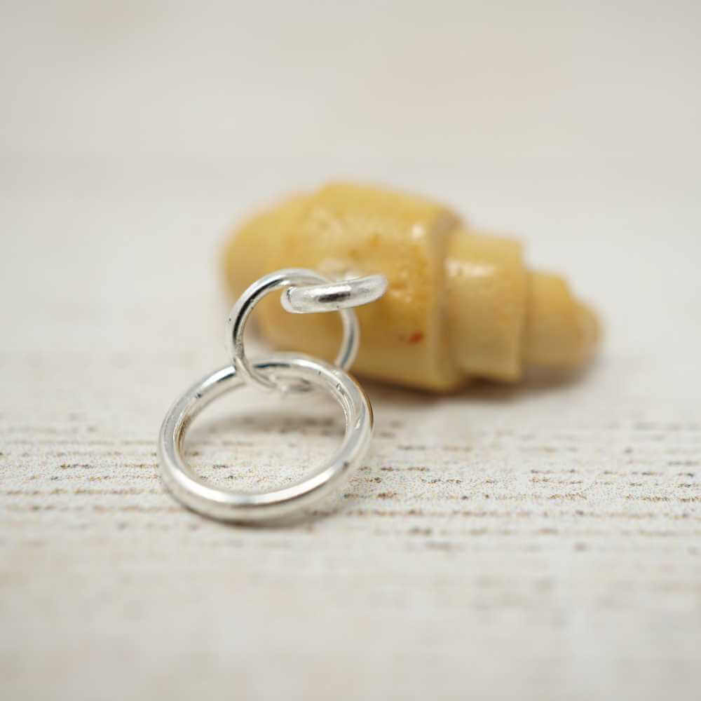 Handmade Polymer Clay Stitch Marker / Progress Keeper - Croissant | Market Town Yarns