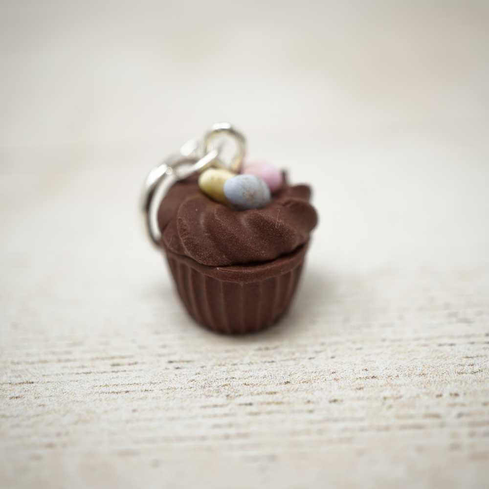 Handmade Polymer Clay Stitch Marker / Progress Keeper - Easter Cup Cake | Market Town Yarns