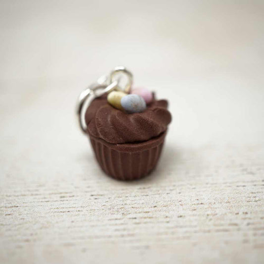 Handmade Polymer Clay Stitch Marker / Progress Keeper - Easter Cup Cake | Market Town Yarns
