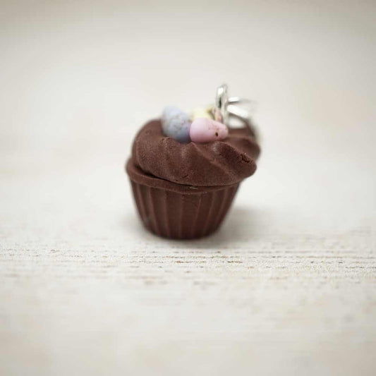 Handmade Polymer Clay Stitch Marker / Progress Keeper - Easter Cup Cake | Market Town Yarns