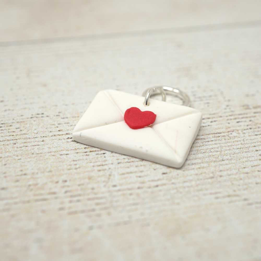 Handmade Polymer Clay Stitch Marker / Progress Keeper - Love Letter | Market Town Yarns