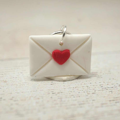 Handmade Polymer Clay Stitch Marker / Progress Keeper - Love Letter | Market Town Yarns