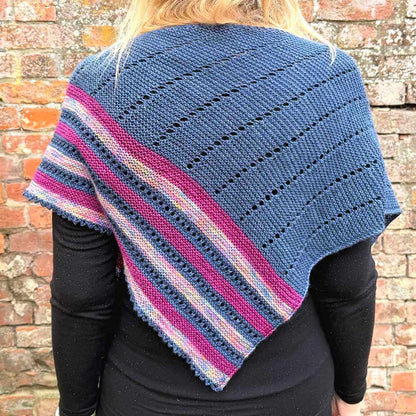 Sky Trail Shawl Knitting Pattern by Gavin Alexander - Printed Booklet & Digital Download available | Market Town Yarns