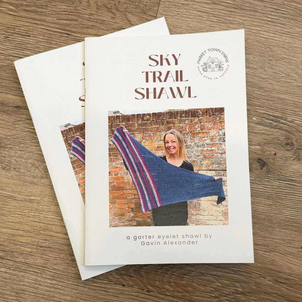Sky Trail Shawl Knitting Pattern by Gavin Alexander - Printed Booklet | Market Town Yarns