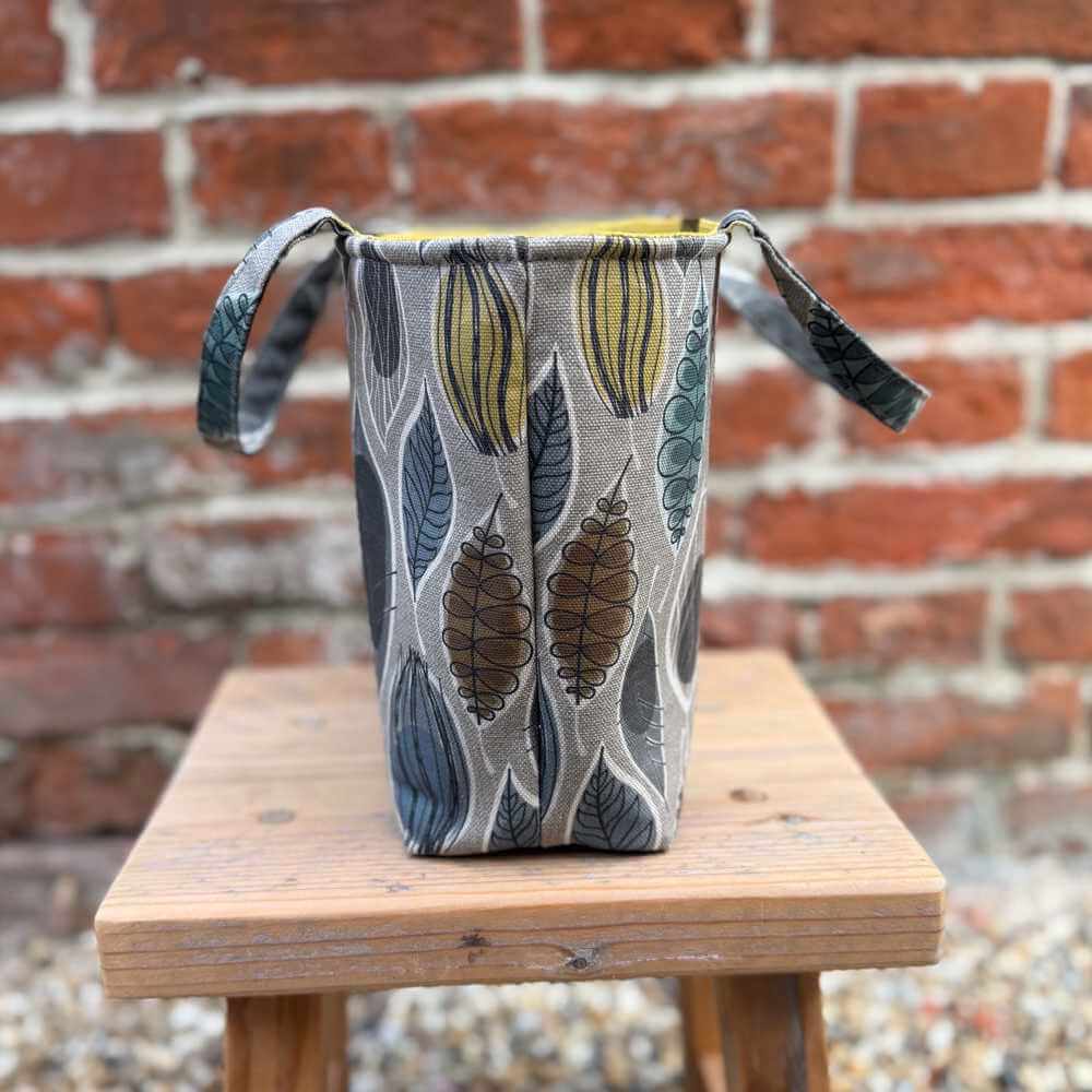 Small Handmade Artisan Project Bag - Autumn Leaves | Market Town Yarns