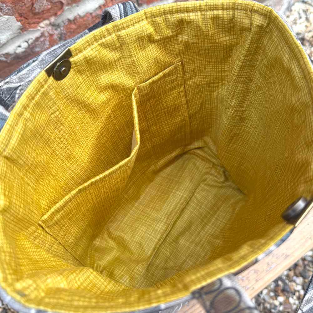 Small Handmade Artisan Project Bag - Autumn Leaves | Market Town Yarns
