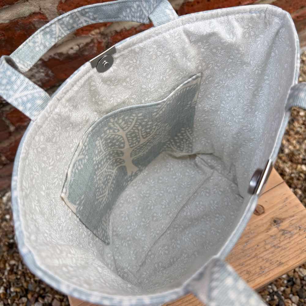Small Handmade Artisan Project Bag - Silver Birch | Market Town Yarns