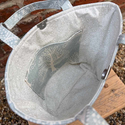 Small Handmade Artisan Project Bag - Silver Birch | Market Town Yarns