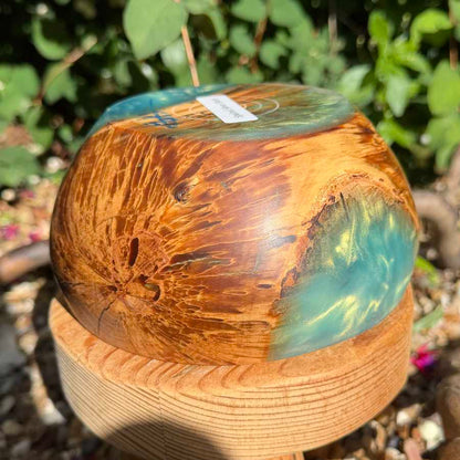 Spalted Silver Birch Wood & Resin Handmade Yarn Bowl | Market Town Yarns
