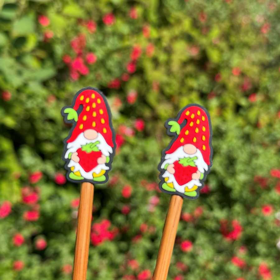 Stitch Stoppers - Strawberry Gnomes | Needle Point Protectors | Market Town Yarns