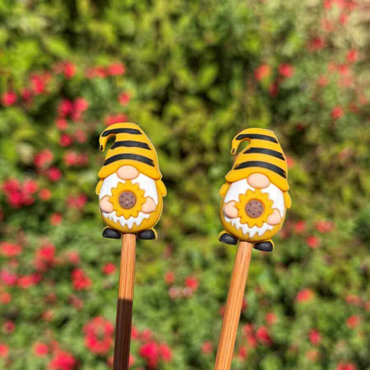 Stitch Stoppers - Sunflower Gnomes | Gonk Needle Point Protectors | Market Town Yarns