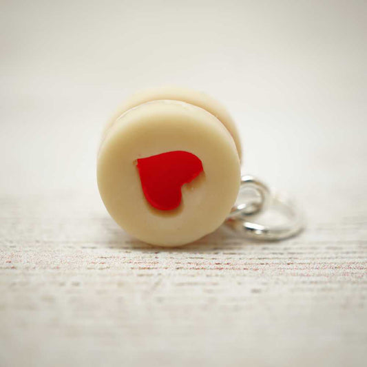 Handmade Polymer Clay Stitch Marker / Progress Keeper - Jammie Biscuit | Market Town Yarns