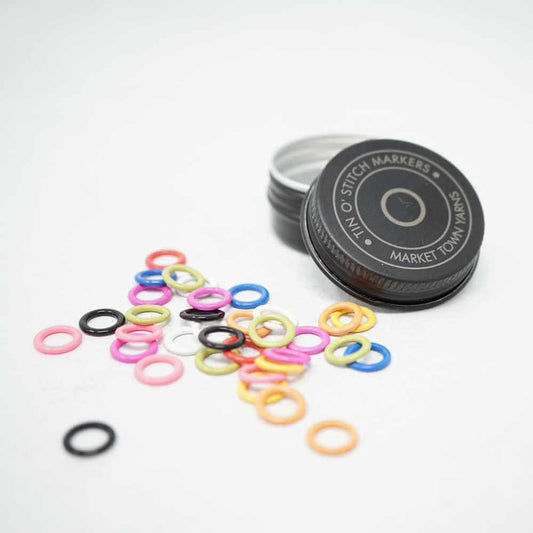 Tin o' Stitch Markers - Small Coloured Ring | Market Town Yarns