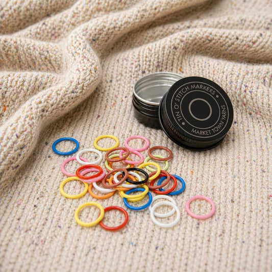 Tin o' Stitch Markers - Large Coloured Ring | Market Town Yarns