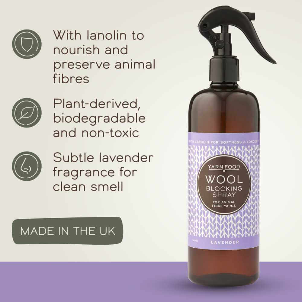 Yarn Food Wool Blocking Spray - 500ml - Lavender | Market Town Yarns